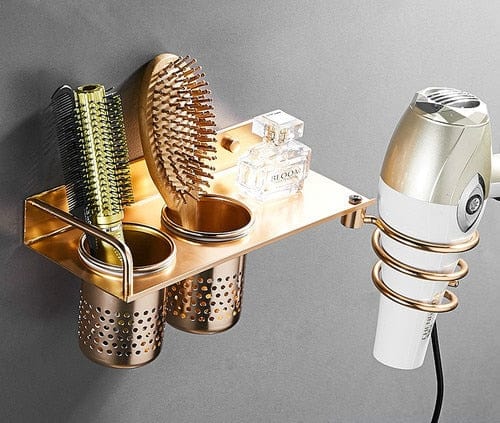 Gold Hair Dryer Holder