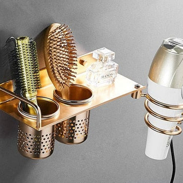 Gold Hair Dryer Holder