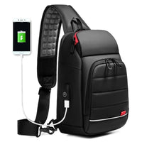 Men's Crossbody USB Charging Backpack