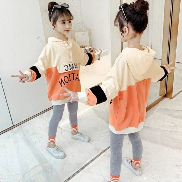 Girls Casual Loose Sweater+ Pants