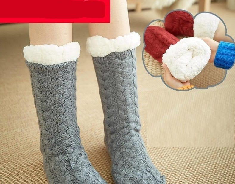 Winter Warm Striped Carpet Socks