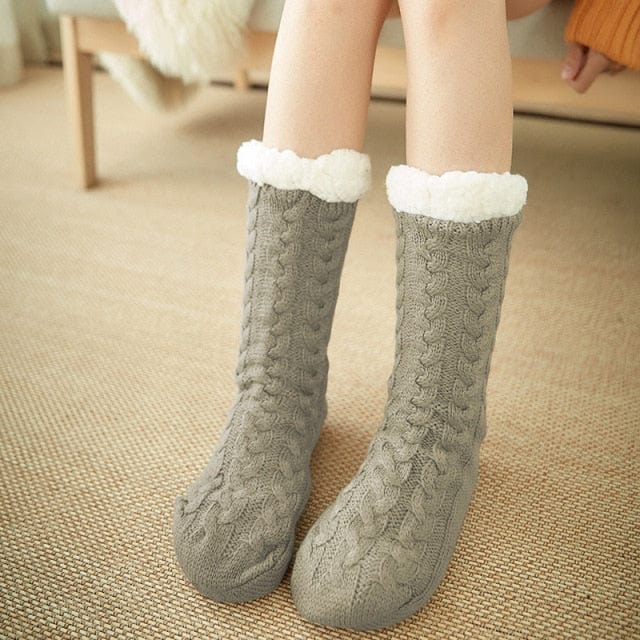 Winter Warm Striped Carpet Socks