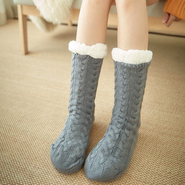 Winter Warm Striped Carpet Socks