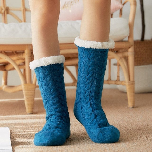 Winter Warm Striped Carpet Socks