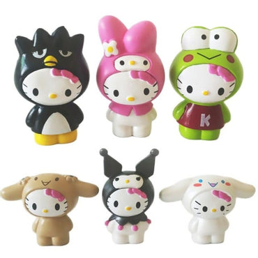 6 Pcs/set Hello Kitty Cosplay Baby Puppets