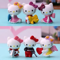 6pcs/set Hello Kitty Doll Anime PVC Cosplay