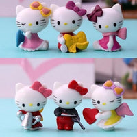 6pcs/set Hello Kitty Doll Anime PVC Cosplay
