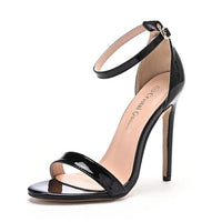 Thin Sexy Solid Peep Toe Buckle Strap High Heel Pumps