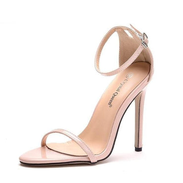 Thin Sexy Solid Peep Toe Buckle Strap High Heel Pumps