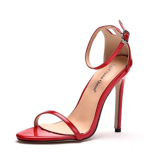 Thin Sexy Solid Peep Toe Buckle Strap High Heel Pumps