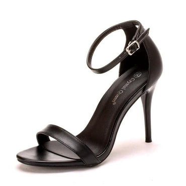 Thin Sexy Solid Peep Toe Buckle Strap High Heel Pumps