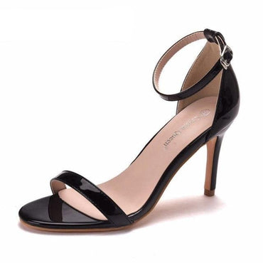 Thin Sexy Solid Peep Toe Buckle Strap High Heel Pumps