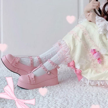 Girls Cute Cosplay Wedge Shoes