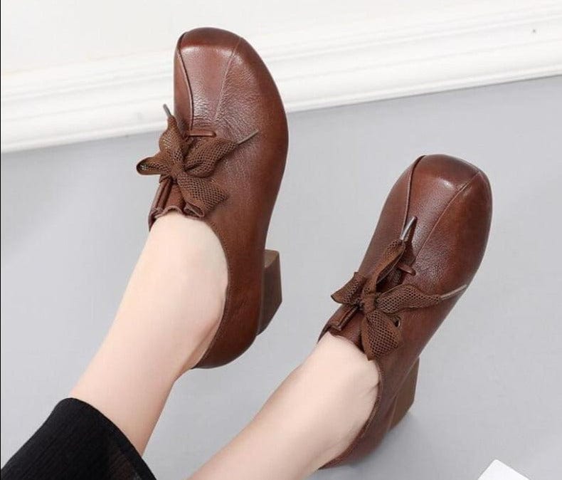 Thick Heel Retro Square Heel Dress Shoe