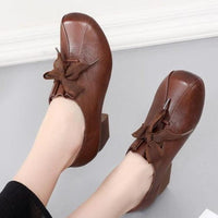 Thick Heel Retro Square Heel Dress Shoe