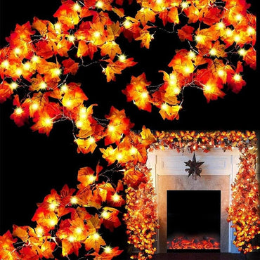 Maple Leaf Halloween LED String Lights