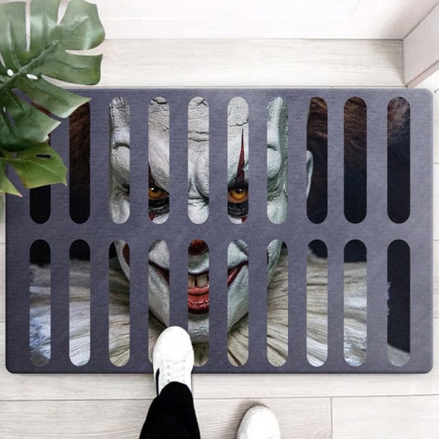 3D Scary Clown Trap Visual Carpet Cover