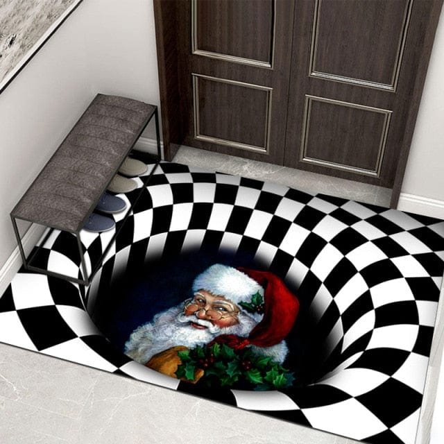 3D Scary Clown Trap Visual Carpet Cover