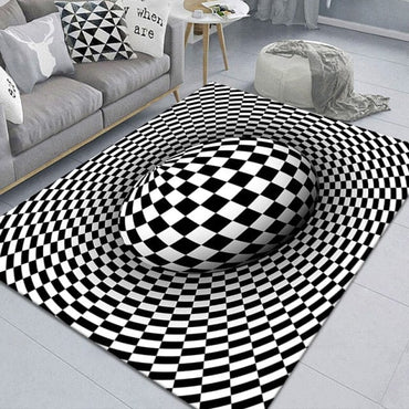 3D Scary Clown Trap Visual Carpet Cover