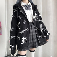Gothic Long Sleeve Hooded Sweat Top