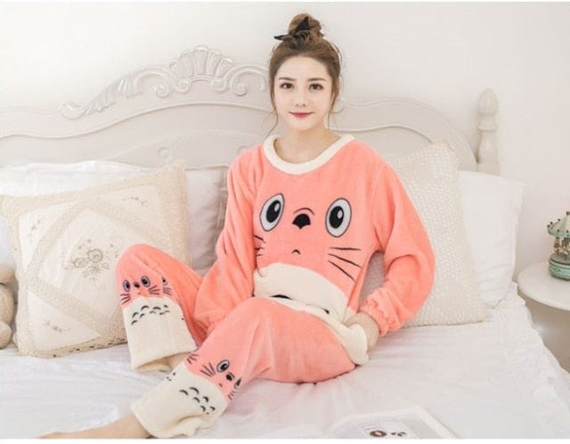 Winter Warm Flannel Pyjamas Set