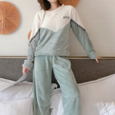 Winter Warm Flannel Pyjamas Set