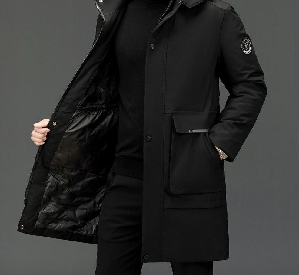 Long Casual Men's Windbreaker Outerwear