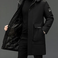 Long Casual Men's Windbreaker Outerwear