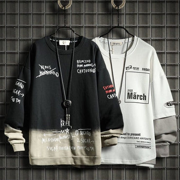 Patchwork Hip Hop Loose Sweatshirts