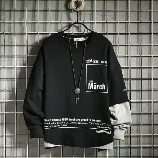 Patchwork Hip Hop Loose Sweatshirts