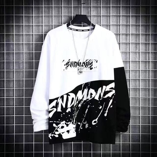 Patchwork Hip Hop Loose Sweatshirts