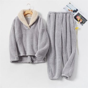 Velvet Two Piece Winter Pyjama Set