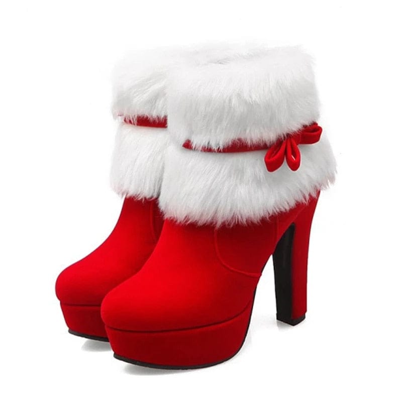 Plush Winter Christmas Warm Ankle Boots