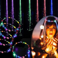 10PCS LED Flashing Flower Wreaths