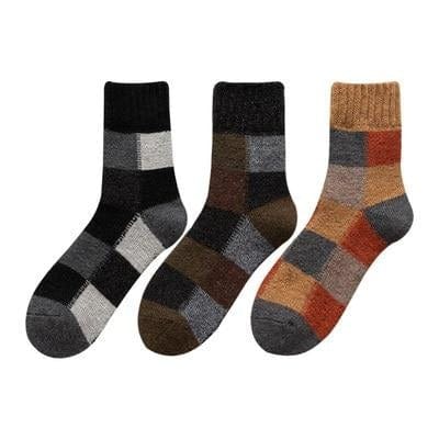 3 Pairs/lot Men's Wool Rich Winter Socks