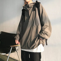 Men's Streetwear Solid Ribbons Hoodie