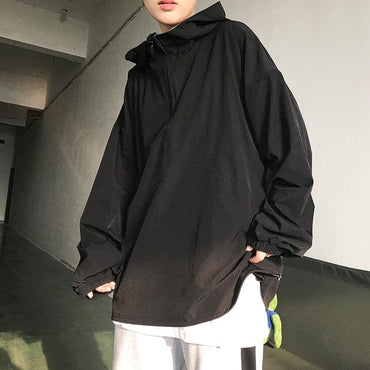 Men's Streetwear Solid Ribbons Hoodie