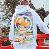 Hip Hop Cartoon Print Hooded Sweat Tops