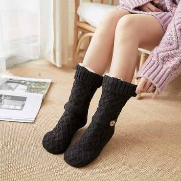 Thickened Fleece-Lined Carpet Socks