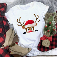 Christmas Deer Printed T-shirt