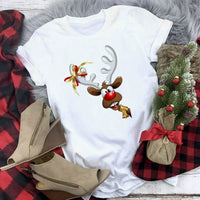 Christmas Deer Printed T-shirt