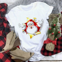 Christmas Deer Printed T-shirt