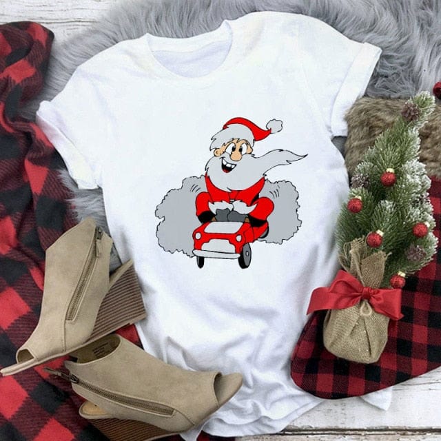 Christmas Deer Printed T-shirt