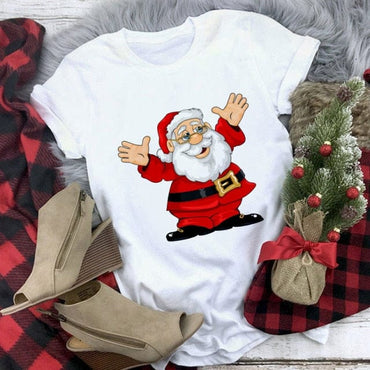 Christmas Deer Printed T-shirt