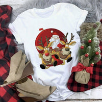 Christmas Deer Printed T-shirt
