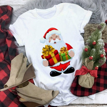 Christmas Deer Printed T-shirt