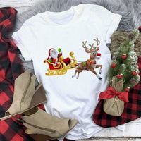 Christmas Deer Printed T-shirt