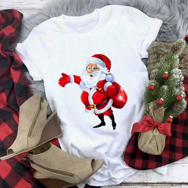 Christmas Deer Printed T-shirt