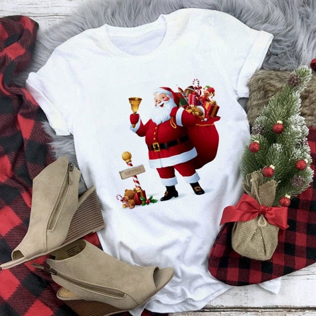 Christmas Deer Printed T-shirt