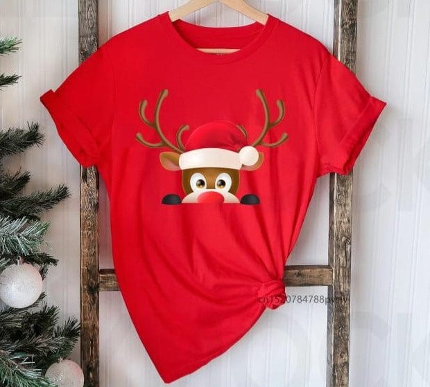 Christmas Deer Printed T-shirt